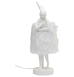 Table lamp Animal Rabbit Fur, white, H50x20x18cm, E14, 5W(MAX)