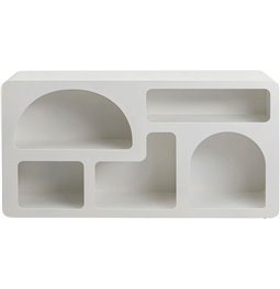 Shelf Paco, white, H75x140x32cm