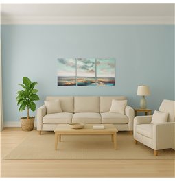 Paveikslas ant drobės Landscape wiht blue sky, rinkinys 3 vnt., 144x72cm