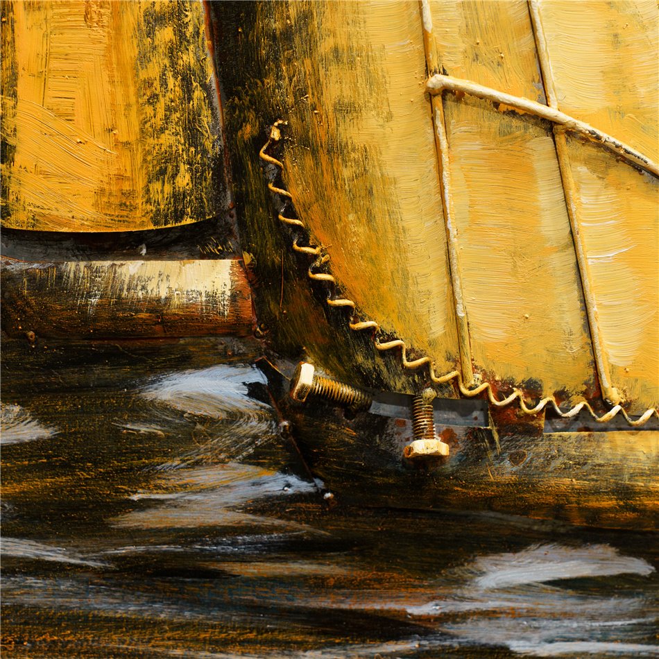 Wall decor Colorful sails, metal, 140x70cm