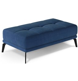 Bench Eltorrenso Monolith 77, velvet, dark blue, H45x73x145cm