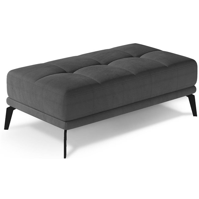 Bench Eltorrenso Monolith 97, velvet, dark grey, H45x73x145cm