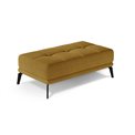 Bench Eltorrenso Monolith 48, velvet, yellow, H45x73x145cm