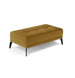 Bench Eltorrenso Monolith 48, velvet, yellow, H45x73x145cm
