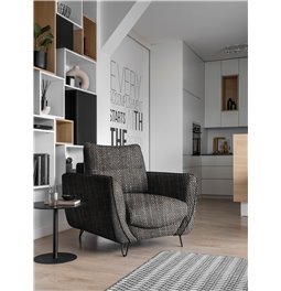 Armchair Elsilva Marte 130, grey, H82x95x93cm