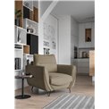 Armchair Elsilva Nube 20, velvet, brown, H82x95x93cm