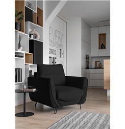 Armchair Elsilva Poco 10, black, H82x95x93cm