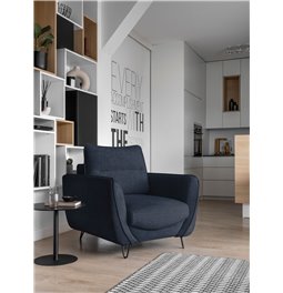 Armchair Elsilva Poco 40, dark blue, H82x95x93cm