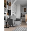 Armchair Elsilva Sola 4, grey, H82x95x93cm