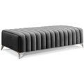 Bench Elaurence Nube 5, velvet, grey, H36xx132cm