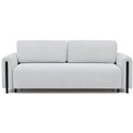 Sofa bed Elcadova Black, sleeping function, Royal 03, bouclé, grey, H97x97x244cm