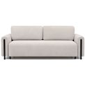 Sofa bed Elcadova Black, sleeping function, Royal 18, bouclé, beige, H97x97x244cm
