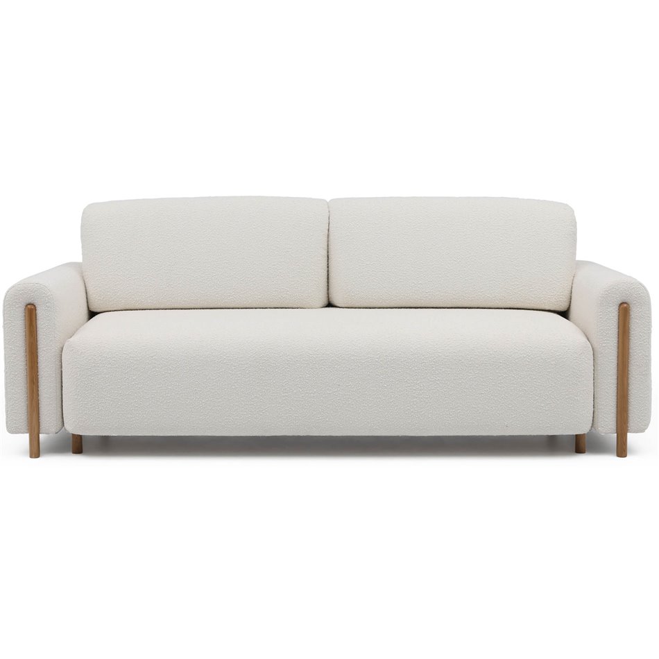 Sofa bed Elcadova Oak, sleeping function, Jaffray 01, white, H97x97x244cm