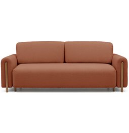 Sofa bed Elcadova Oak, sleeping function, Jaffray 30, brown, H97x97x244cm