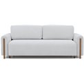 Sofa bed Elcadova Oak, sleeping function, Royal 03, bouclé, grey, H97x97x244cm