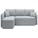 Corner sofa Elhandson L, sleeping function, Sola 4, grey, H89x150x206cm