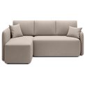 Corner sofa Elhandson L, sleeping function, Sola 18, beige, H89x150x206cm