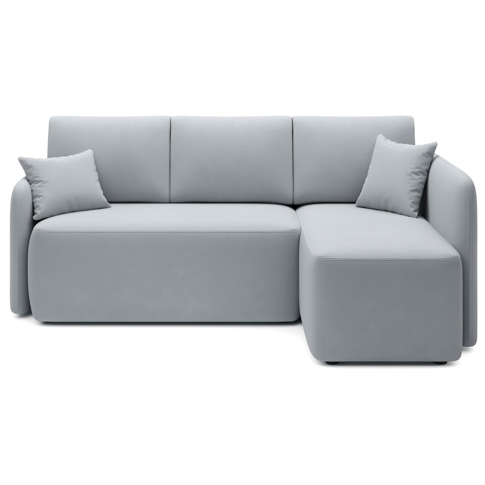 Corner sofa Elhandson R, sleeping function, Sola 4, grey, H89x150x206cm