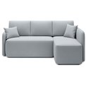 Corner sofa Elhandson R, sleeping function, Sola 4, grey, H89x150x206cm