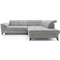 Corner sofa Elinferne R, sleeping function, Raquel 04, grey, H107x210x297cm