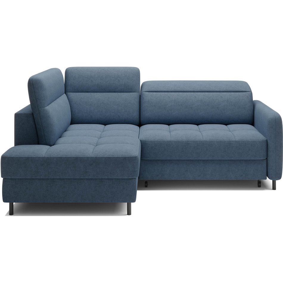 Corner sofa Elbare L, sleeping function, Raquel 40, dark blue, H100x160x208cm