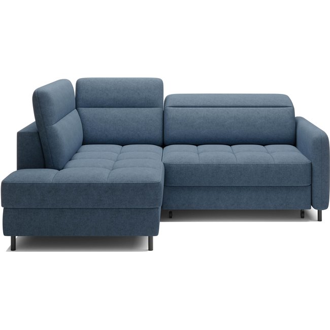 Corner sofa Elbare L, sleeping function, Raquel 40, dark blue, H100x160x208cm