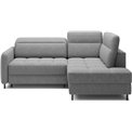 Corner sofa Elbare R, sleeping function, Raquel 04, grey, H100x160x208cm