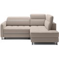 Corner sofa Elbare R, sleeping function, Sola 18, beige, H100x160x208cm