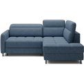 Corner sofa Elbare R, sleeping function, Raquel 40, dark blue, H100x160x208cm