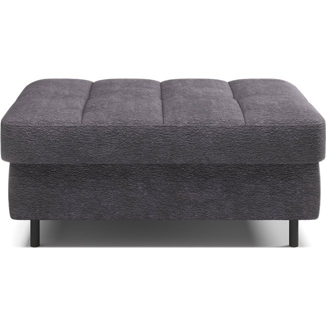 Скамья с ящиком для хранения Elgomsi, Touch 05, текстурированный бархат, темно-серый, H45x72x104см
