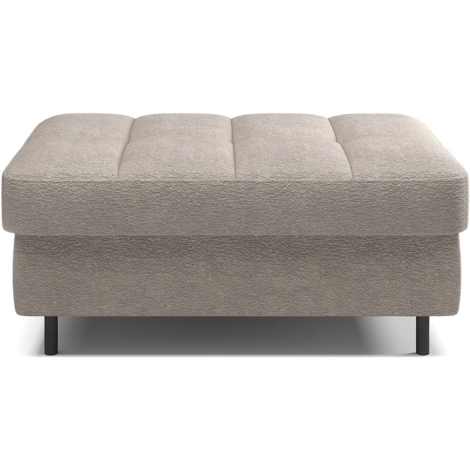 Bench with storage box Elgomsi Touch 18, textured velvet, beige, H45x72x104cm