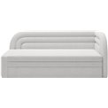 Sofa bed Elfabilo R, sleeping function, Royal 01, bouclé, white, H80x86x223cm