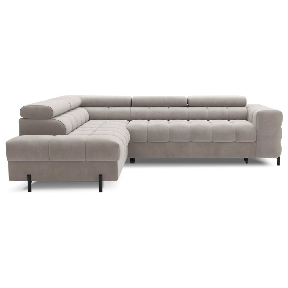 Corner sofa Elferucce L, sleeping function, Paros 02, beige, H93x200x276cm