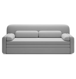 Sofa bed Elioss, sleeping function, Sola 4, grey, H87x89x236cm