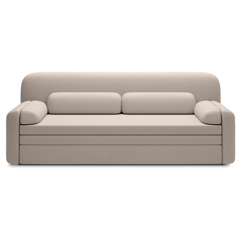 Sofa bed Elioss, sleeping function, Sola 18, beige, H87x89x236cm