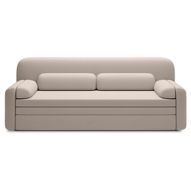 Sofa bed Elioss, sleeping function, Sola 18, beige, H87x89x236cm
