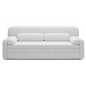 Sofa bed Elioss, sleeping function, Royal 01, bouclé, white, H87x89x236cm
