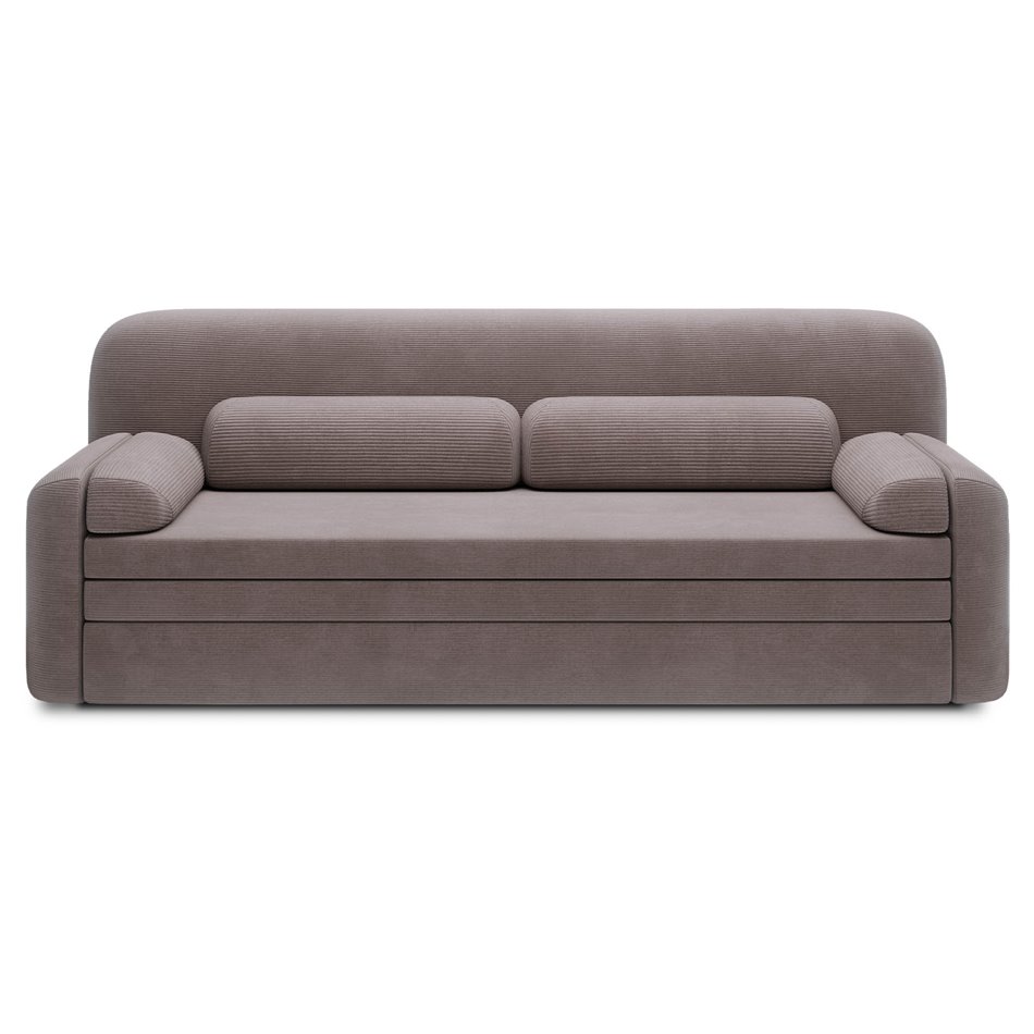 Sofa bed Elioss, sleeping function, Tabbris 22, brown, H87x89x236cm