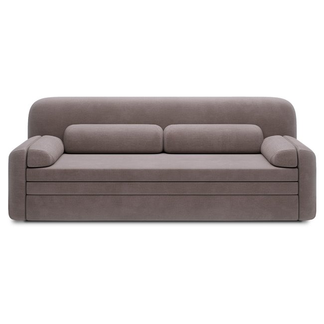 Sofa bed Elioss, sleeping function, Tabbris 22, brown, H87x89x236cm