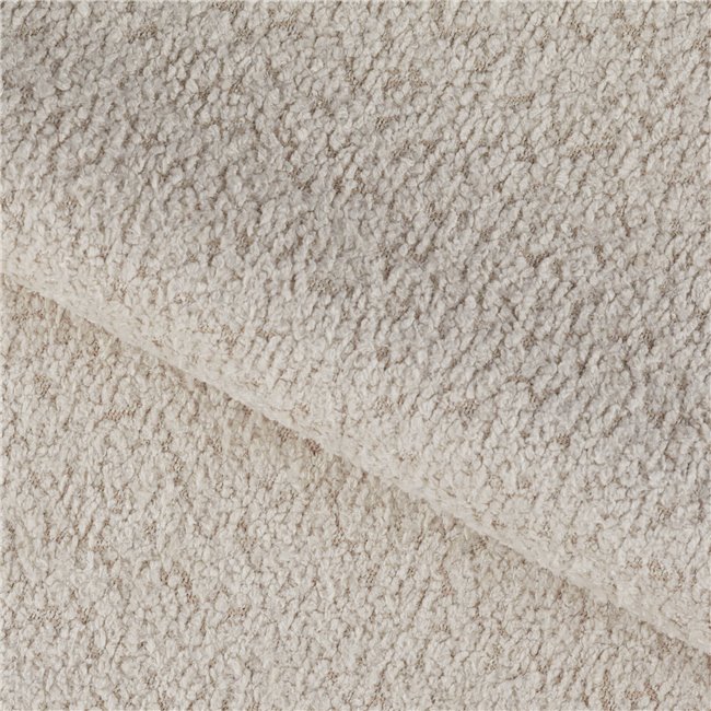 Corner sofa Elume L, sleeping function, Royal 18, Velvetmat 22, bouclé, beige, H88x190x287cm