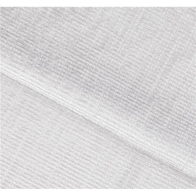 U shape sofa Elberto L, sleeping function, Aubron 03, wavy velvet, grey, H100x165x306cm