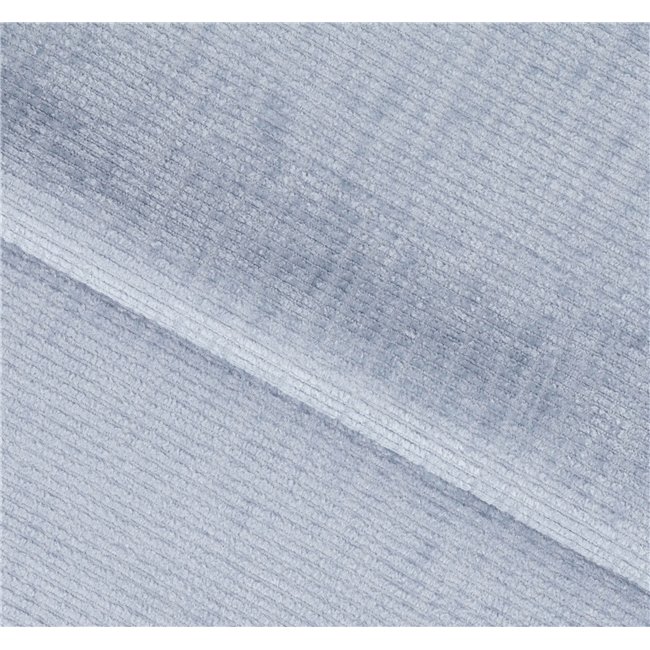 U shape sofa Elberto L, sleeping function, Aubron 100, wavy velvet, blue, H100x165x306cm