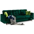 Sofa bed Elsgard Kronos 19, Jungle 32, velvet, dark green, H93x46x233cm