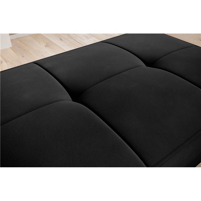 Пуф с ящиком для хранения Elbellis, Loco 10, бархат, черный, H42x62x97см