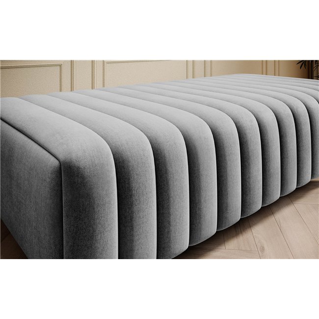 Bench Elaurence Nube 3, velvet, grey, H36xx132cm