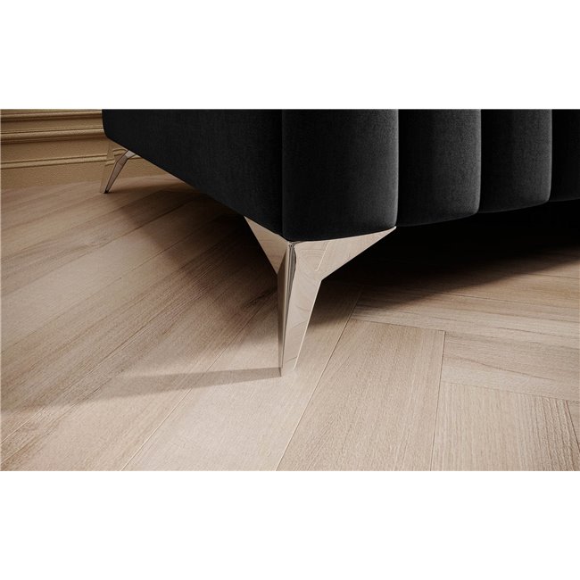 Bench Elaurence Nube 6, velvet, dark grey, H36xx132cm