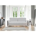Sofa bed Elcadova Black, sleeping function, Royal 03, bouclé, grey, H97x97x244cm