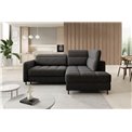 Corner sofa Elbare R, sleeping function, Raquel 05, dark grey, H100x160x208cm