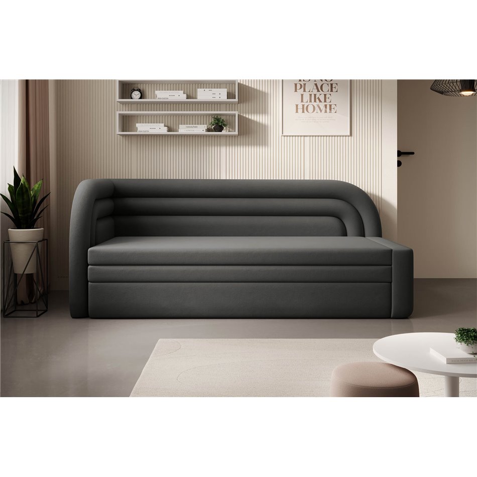 Sofa bed Elfabilo L, sleeping function, Sola 6, grey, H80x86x223cm