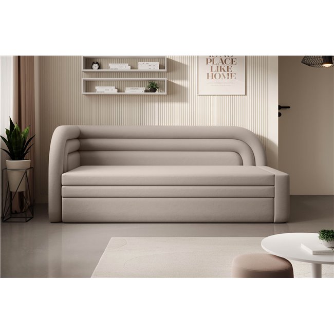 Sofa bed Elfabilo L, sleeping function, Sola 18, beige, H80x86x223cm